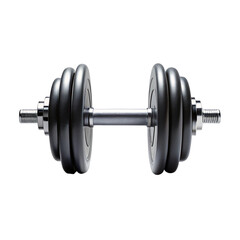 Naklejka premium Dumbbell isolated on white background with metallic design realistic clean texture and fitness style