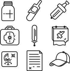 Medical objects and accessories medical bottle thermometer
