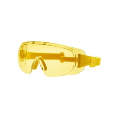 Bright yellow safety goggles protective eyewear clear lens
