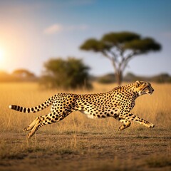 Fototapeta premium cheetah running