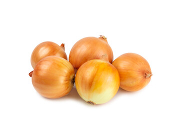 Onion isolated on white background. onion slice. onion rings. Fresh Yellow Onion. Natural, fresh, vegetarian food. Agricultural products. Healthy eating. Vegetables. Farmer's market.
