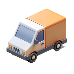 3D Render: Delivery Van Icon