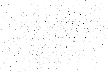 Black dust particles scattered on a transparent background isolated on transparent background