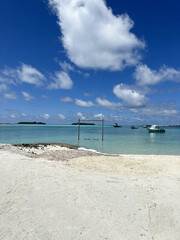 Idyllic Beach Scene Turquoise Waters and Sunny Skies, Maldives