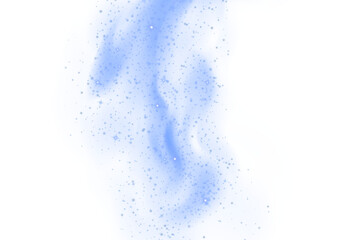 Abstract blue watercolor background isolated on transparent background