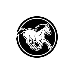 horse  running horse logo horse design