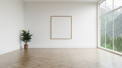 Art gallery wall tag mockup, artist information, painting, aesthetic appreciation