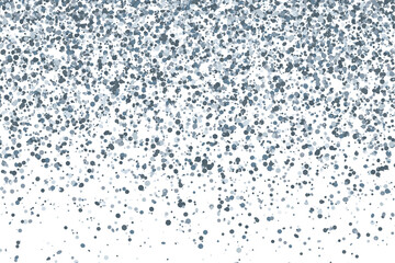 Abstract glitter background with silver sparkles isolated on transparent background