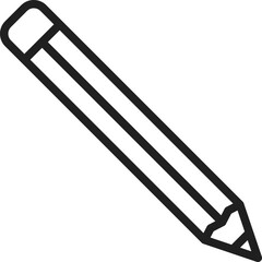 Black pencil with eraser writing drawing