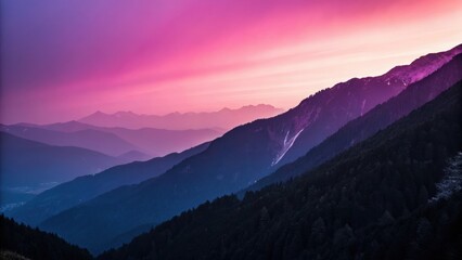 Majestic mountain range silhouette under pink sunset serene landscape nature scenic beauty wilderness outdoors adventure peaceful scene tranquil vista scenery