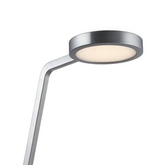 Brushed metal modern lamp with circular light desk lamp