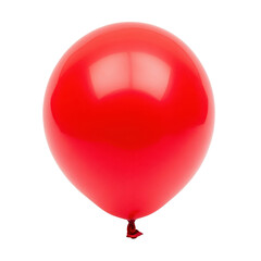 Red balloons, Several vibrant red balloons tied together, isolated on transparent background