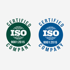 ISO CERTIFIED COMPANY VECTOR LOGO SIGN