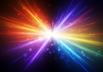 Fototapeta premium Abstract Light Burst Background with Vibrant Colors and Dynamic Energy for Graphic Design and Creative Projects
