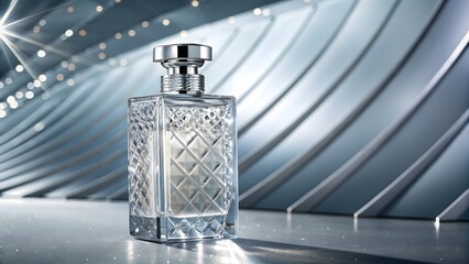 Fototapeta premium Perfume bottle on Neutral Background