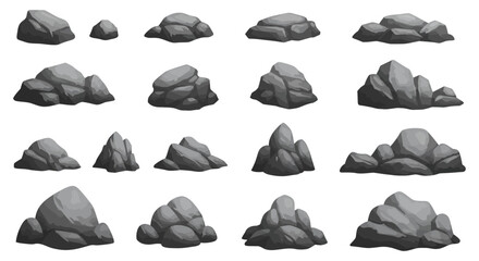 rocks stone rock formations for website backgrounds and game assets showcasing natural texture and detail for geological illustrations and outdoor adventure themes.