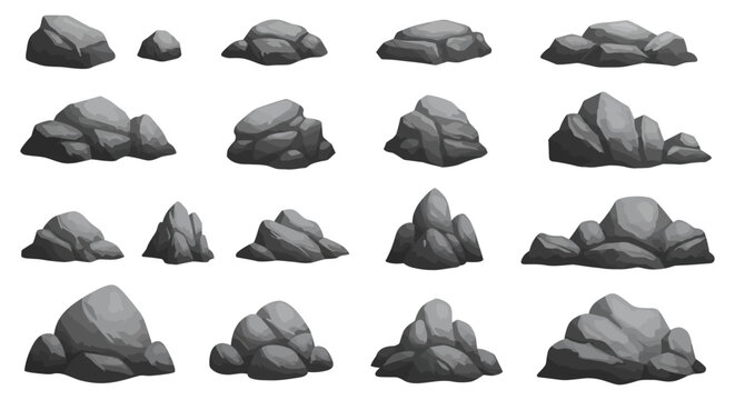 rocks stone rock formations for website backgrounds and game assets showcasing natural texture and detail for geological illustrations and outdoor adventure themes.