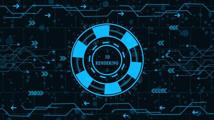 3d rendering futuristic hud interface animation,futuristic hud circle animation with 3d rendering text,technology concept digital background with 3d rendering/ - Powered by Adobe