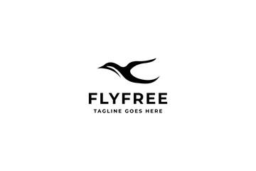 Seagull Logo design vector illustration.