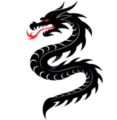 Chinese dragon symbol on with eps