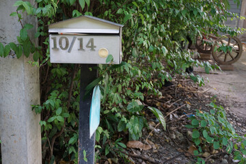 Mailbox in front of the house