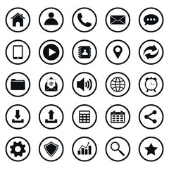 social media icon or web icon set collection vector illustration design isolated on white background