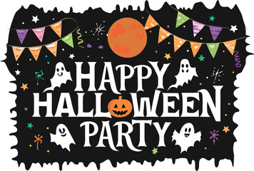 3d happy Halloween text with eps 