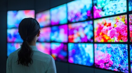 Digital art installation, interactive display, public space, immersive experience