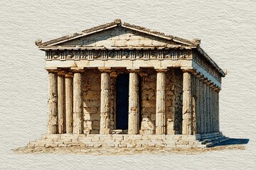 Obraz premium Doric column structure art high resolution picture