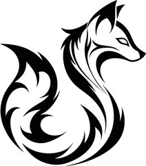 image of an fox design on white background