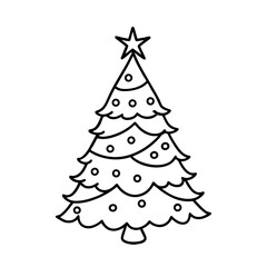 Christmas tree vector illustration