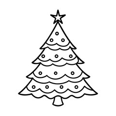 Christmas tree vector illustration