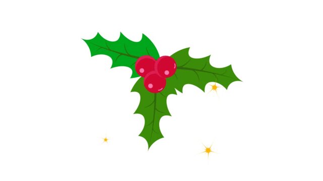 Christmas Mistletoe icon animation,4k video ,Christmas Mistletoe,Christmas 
