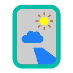 Plane Window Vector Design Icon Style