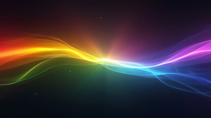 Digital Abstract Background &ndash; Dynamic Color Flow and Radiant Center
