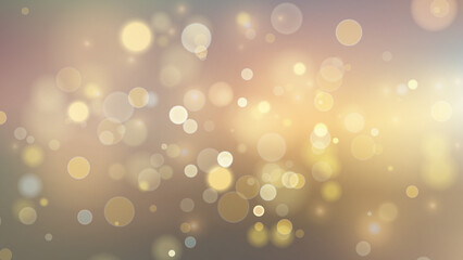 Golden dust light. Christmas glowing bokeh confetti and sparkle overlay texture for your design. Stock royalty free vector illustration. 