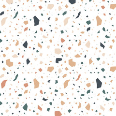 Seamless Abstract Terrazzo Pattern Design with Geometric Shapes and beautiful Color Palette for Modern and Elegant Decor