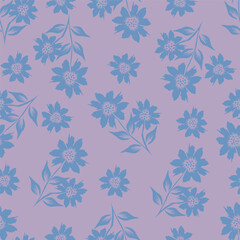 Seamless beautiful vintage flower pattern textile design
