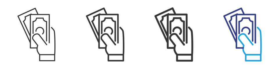Payment Vectors Icon Set Illustration with Outline Style Variation