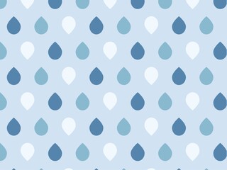 可愛いレトロな水色の雫柄の壁紙イラスト