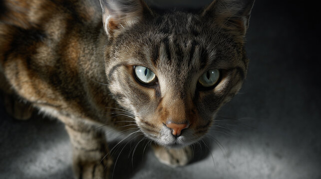 Close up portrait of a cat.