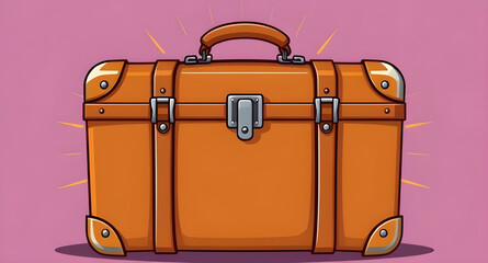 vintage suitcase isolated, brown travel trunk, retro suitcase vector, suitcase graphic, old suitcase illustration, worn leather bag, luggage icon vector, antique suitcase illustration, vintage trunk i