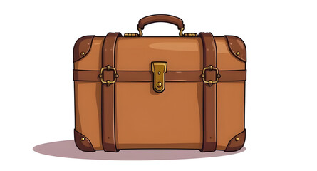 old leather bag, suitcase clipart, luggage illustration, travel trunk, brown leather suitcase, retro bag, old travel case, vintage luggage vector, suitcase drawing, antique travel bag, suitcase icon, 