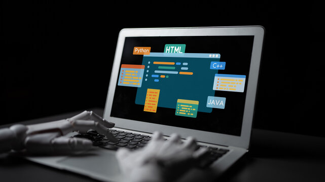 AI artificial intelligence assists software development through smart coding tools, virtual assistant debugging, and intelligent automation in digital product creation. Latch - Powered by Adobe