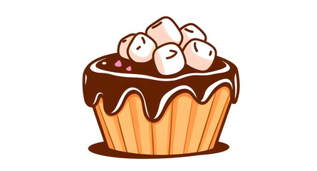 cupcake drawing, chocolate dessert art, sweet food vector, bakery cupcake illustration, cupcake with sprinkles, cupcake isolated, cartoon cupcake vector, cupcake flat design, cupcake with cream, choco