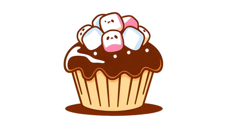cupcake clipart, cupcake drawing, chocolate dessert art, sweet food vector, bakery cupcake illustration, cupcake with sprinkles, cupcake isolated, cartoon cupcake vector, cupcake flat design, cupcake 