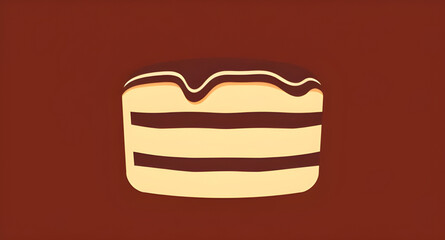 cake icon illustration, chocolate cupcake vector, cake with cherry topping, dessert symbol, chocolate sponge cake, cake decoration vector, chocolate glaze cake, confectionery vector, food illustration