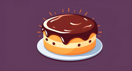 layered chocolate cake, pastry illustration, chocolate icing cake, chocolate cream cake, cake with frosting, chocolate pastry vector, sweet treat vector, food vector art, dessert clipart, cake illustr