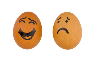 Happy and Sad Eggs Unique and Expressive Egg Characters with Distinct Emotions and Designs