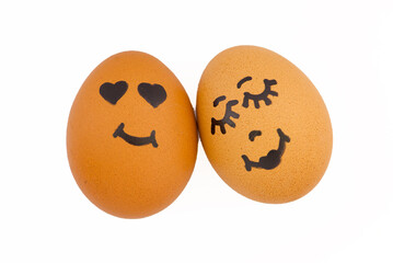 Happy Couple Eggs with Faces A Cute and Creative Decor Idea for Any Celebration Event